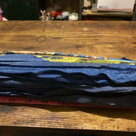 Silk Thai blue parasol/umbrella - Picture 15 of 16